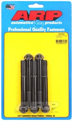 ARP 7/16in - 20 x 3.750in 12pt Black Oxide Bolts (Set of 5)