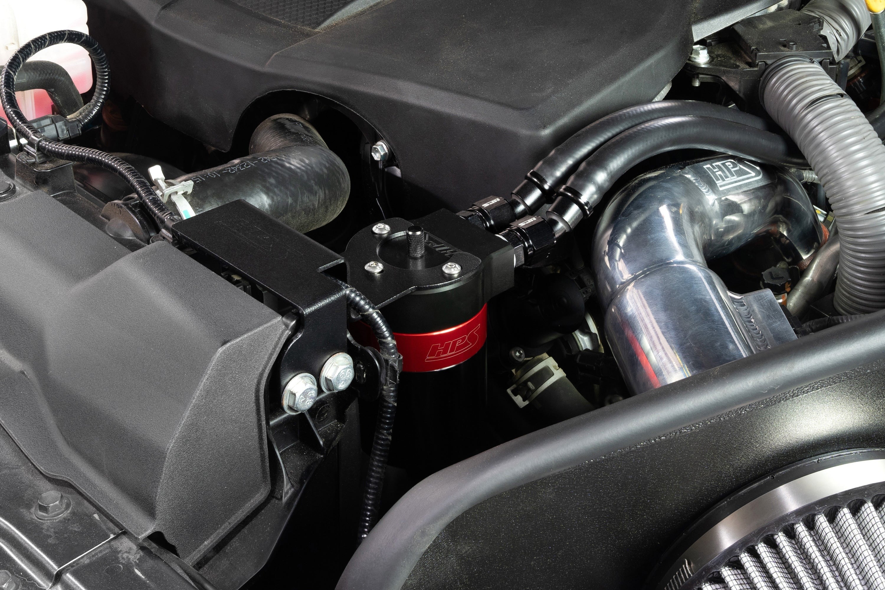 HPS Performance Aluminum Oil Catch Can Kit 2022-2026 Toyota Tundra 3.4L V6 Twin Turbo, 860-003
