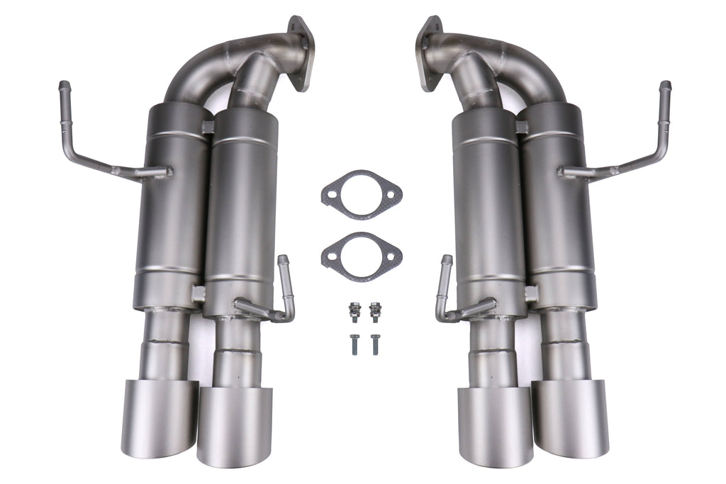 CP-E Austenite Axle Back Quad Mufflers 4in Titan Tips - 2015-2021 Subaru WRX / STI