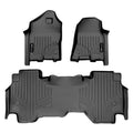 SMARTLINER Custom Fit Floor Liners For 2019-2024 Ram 1500 Quad Cab Vinyl Floor without Rear Underseat Storage Box