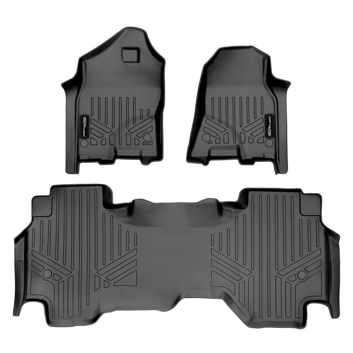 SMARTLINER Custom Fit Floor Liners For 2019-2024 Ram 1500 Quad Cab Vinyl Floor without Rear Underseat Storage Box