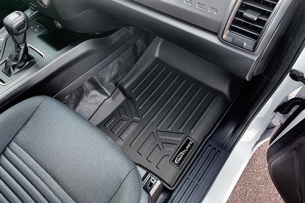 SmartCoverageTM Floor Liners For 2019-2023 Ford Ranger SuperCrew Cab (Vinyl)