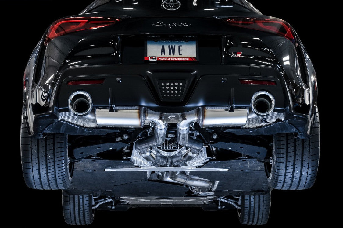 AWE Resonated Touring Edition Exhaust (Chrome Tips) - 2020-2024 Toyota GR Supra