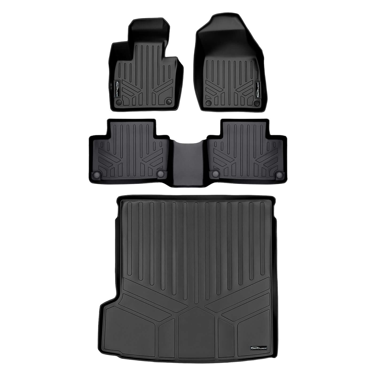 SMARTLINER Floor Liners for 2020-2026 Volvo XC90 (7 Passenger Models. No Plug-in Hybrid Models)