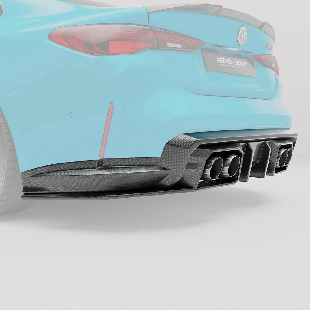 Revozport 6 Pieces Carbon Fiber Rear Diffuser for BMW G82 G83 M4 2021-2024