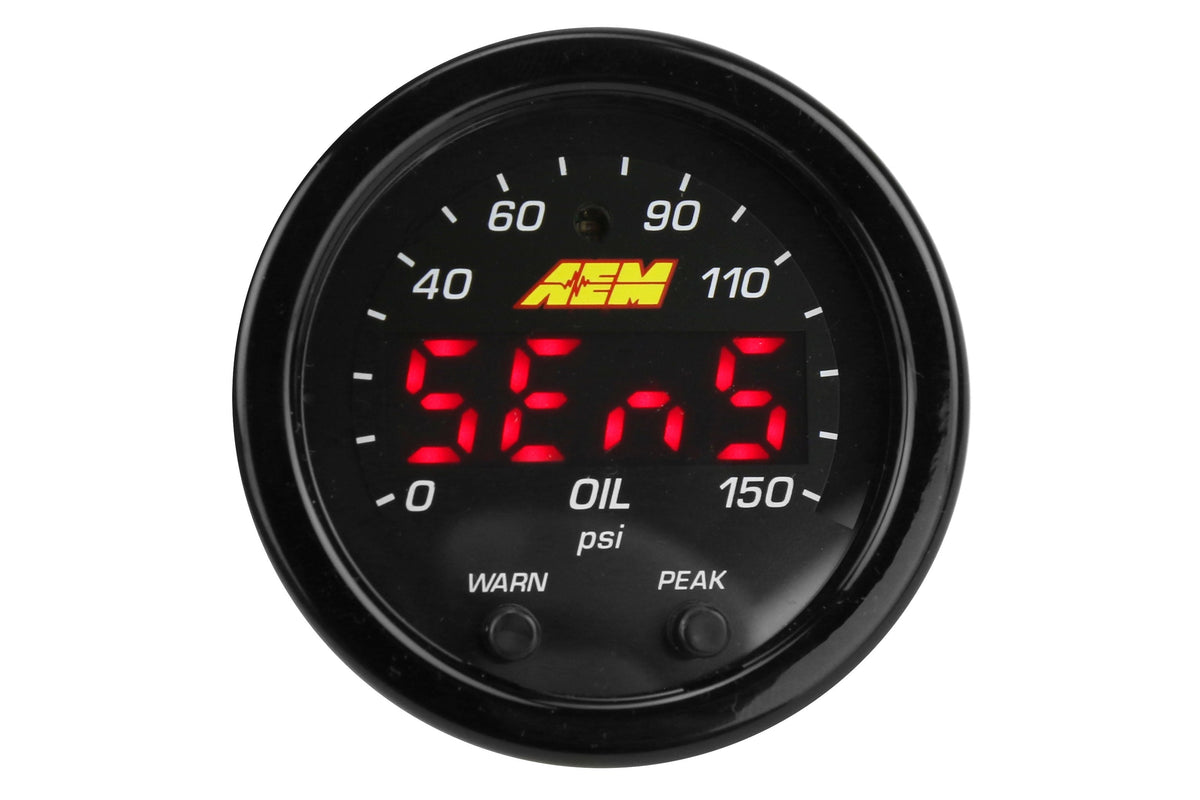 AEM X Series 30-0307 Universal Oil Pressure Gauge 0-150psi 52mm - Universal