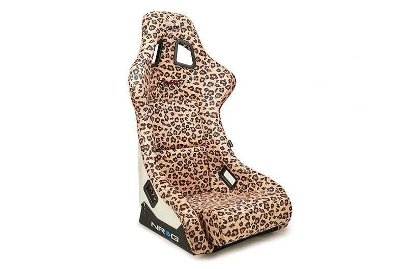 NRG Innovations FRP Bucket Seat Prisma Savage Edition - Brown Cheetah (Large) - Universal