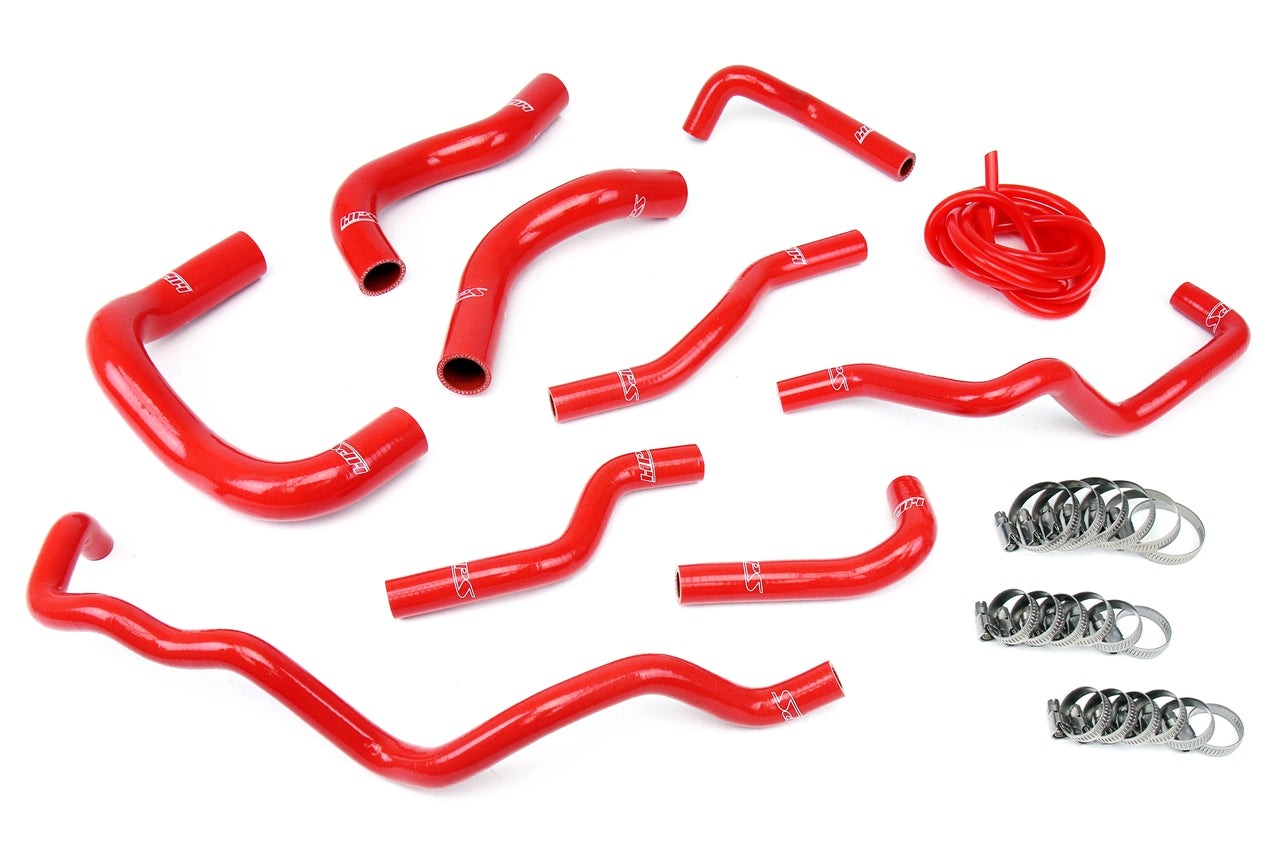 HPS Reinforced Red Silicone Radiator + Heater Hose Kit Coolant Scion 08-14 iQ 1.3L