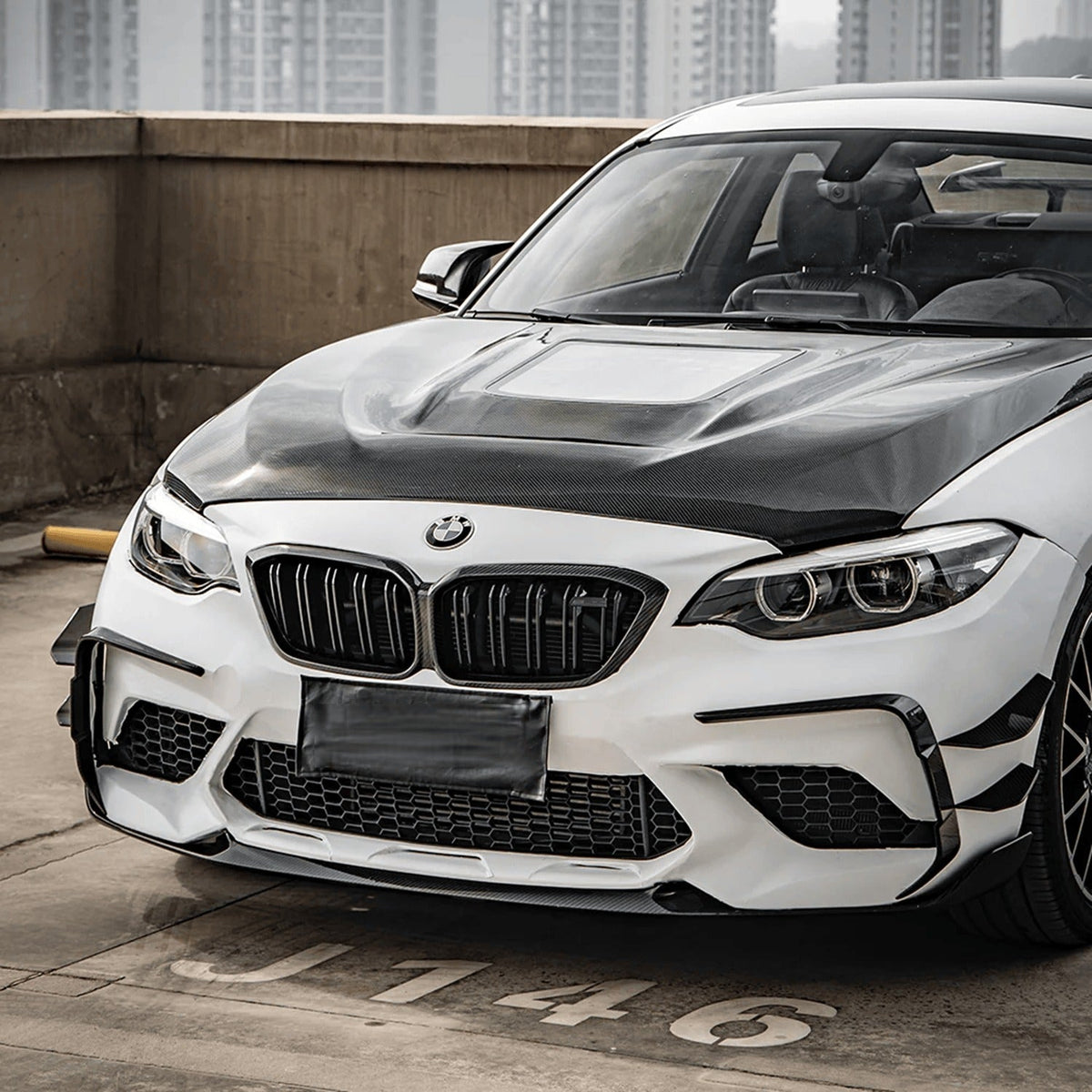 M2 F87 LCI SQ Style Dry Carbon Fiber Front Side Vent Trim