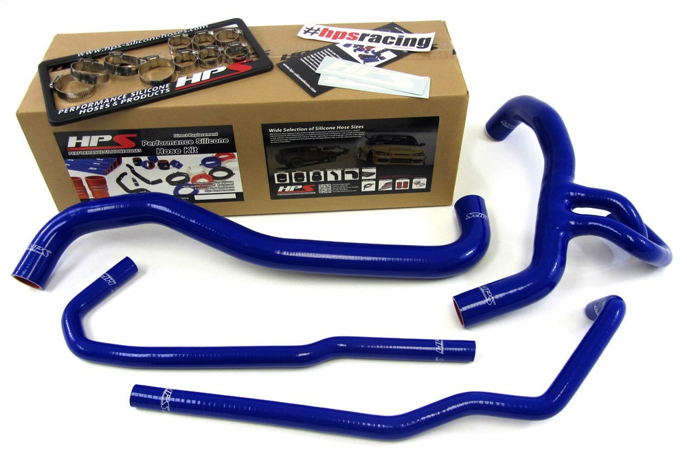 HPS Blue Reinforced Silicone Radiator Hose Kit Coolant Ford 10-13 F150 SVT Raptor 6.2L V8