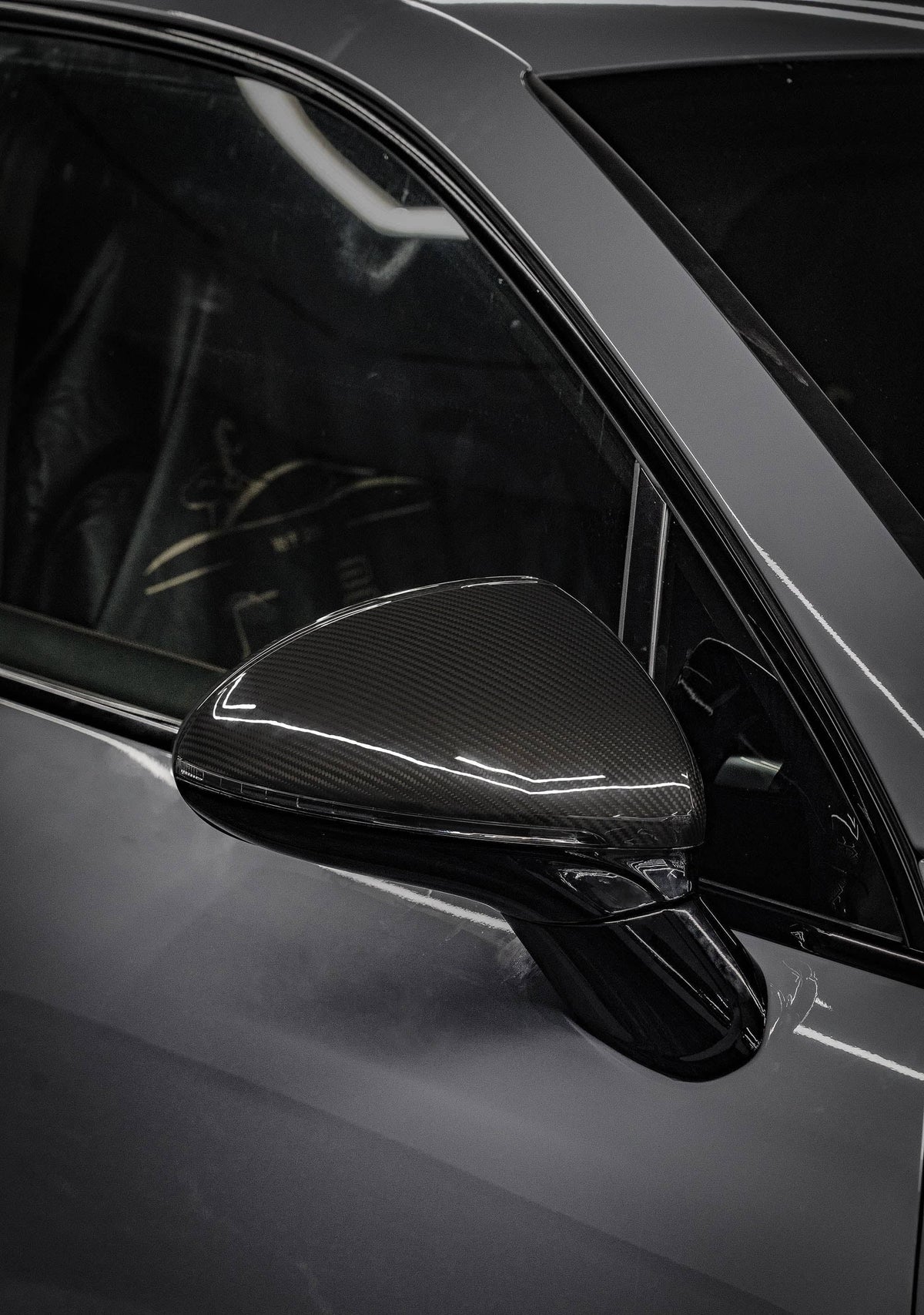 Cayenne 958.2 OEM Style Dry Carbon Fiber Mirror Cap With or Without Lane Assist