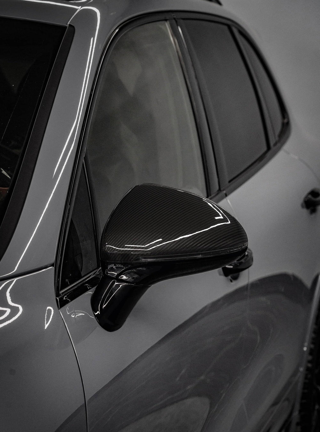 Cayenne 958.2 OEM Style Dry Carbon Fiber Mirror Cap With or Without Lane Assist