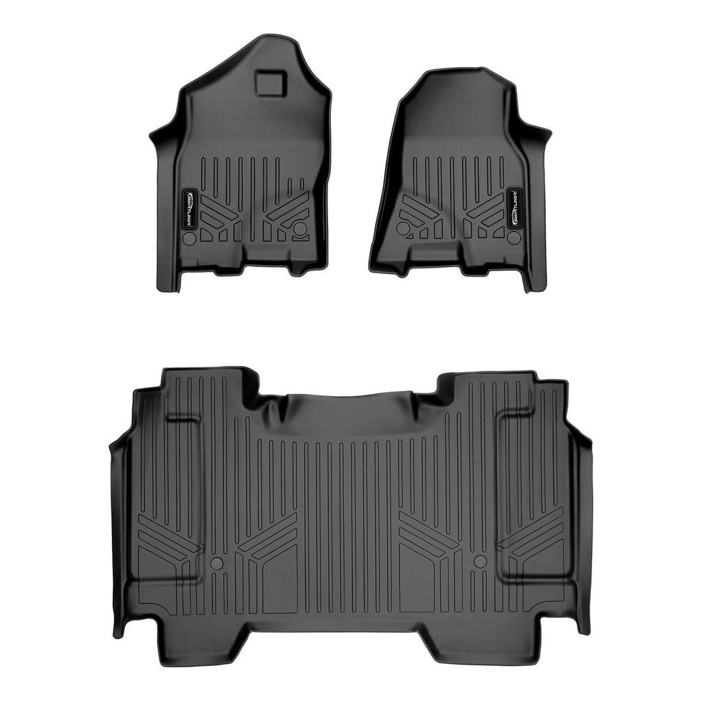 SMARTLINER Custom Fit Floor Liners For 2019 - 2024 Ram 1500 Crew Cab Vinyl Flooring without Rear Underseat Storage Box