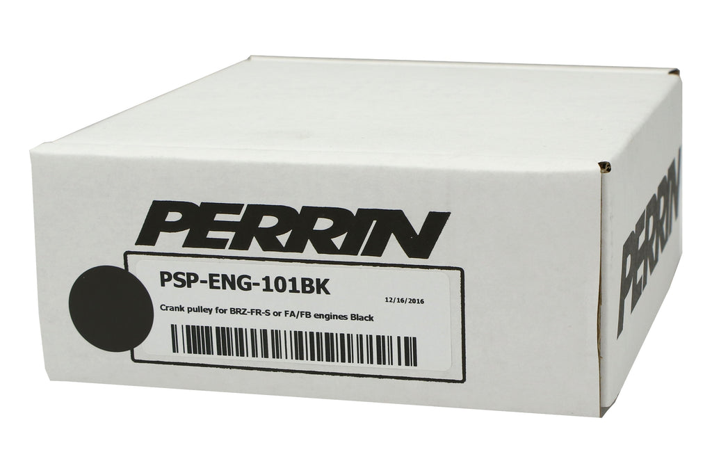 PERRIN Lightweight Crank Pulley (Black) - 2012-2024 Subaru WRX / 2011-2024 Forester / 2019-2024 Ascent / 2013-2024 BRZ / Legacy / Outback / Crosstrek / 2013-2016 Scion FR-S / 2017-2020 Toyota 86 / 2022-2024 GR86