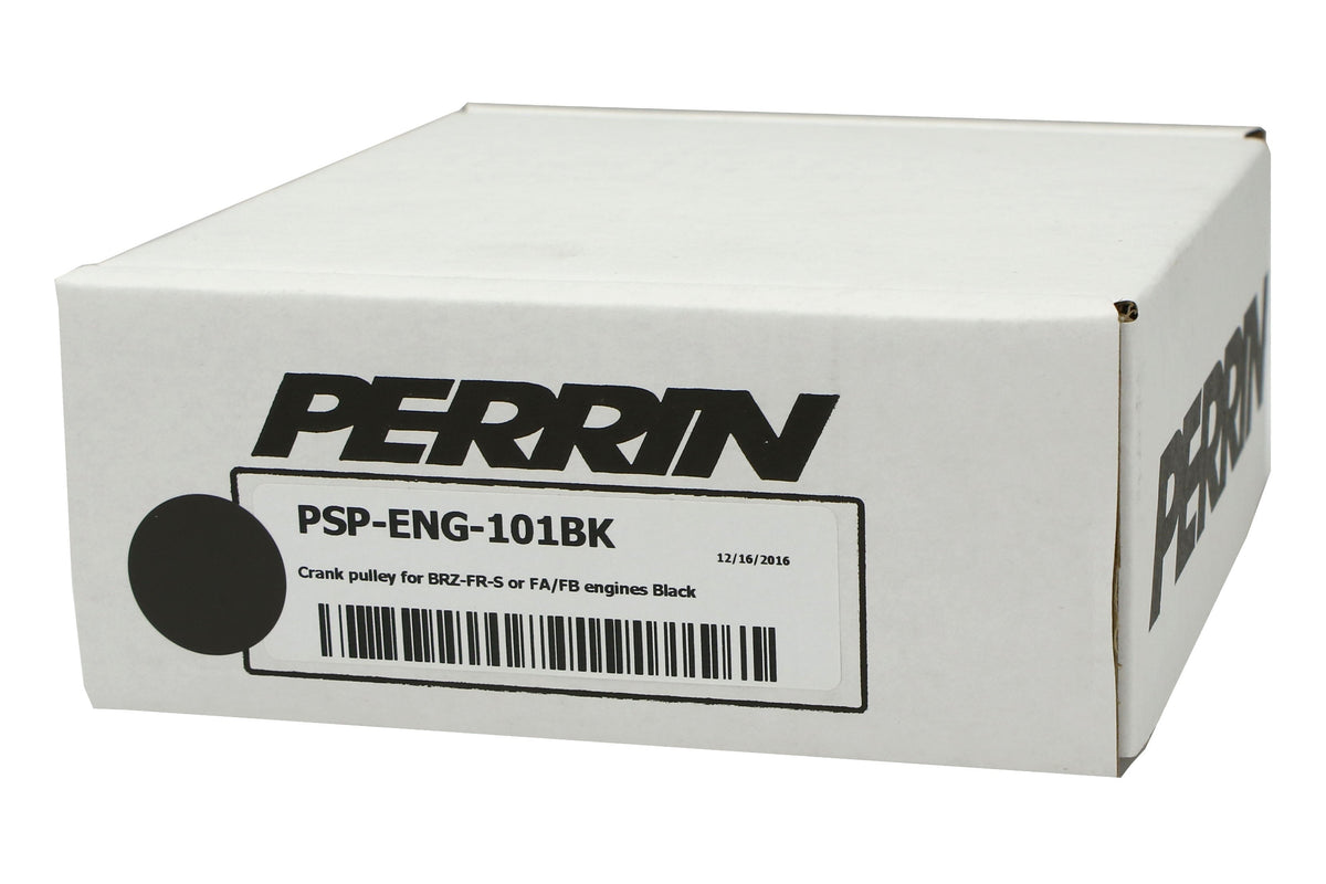 PERRIN Lightweight Crank Pulley (Black) - 2012-2024 Subaru WRX / 2011-2024 Forester / 2019-2024 Ascent / 2013-2024 BRZ / Legacy / Outback / Crosstrek / 2013-2016 Scion FR-S / 2017-2020 Toyota 86 / 2022-2024 GR86