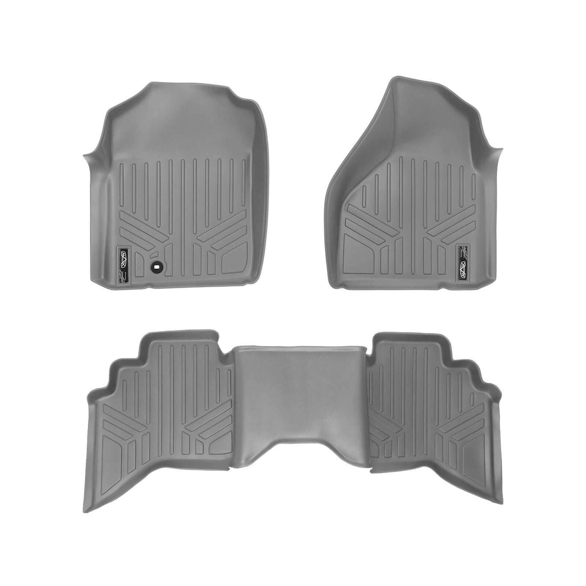 SMARTLINER Floor Liners for 2002-2008 Dodge Ram 1500 Quad Cab / 2003-2009 Ram 2500/3500 Quad Cab Bench seat With OTH Coverage