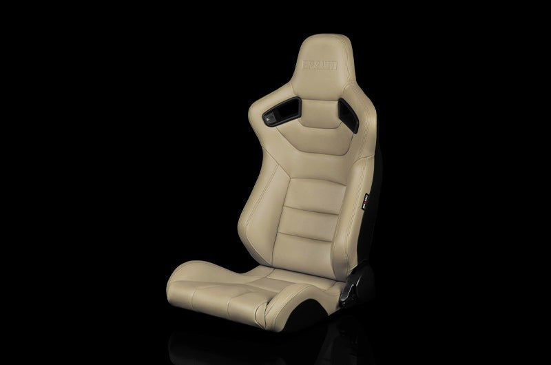 Braum Elite Series Sport Seats - Beige Leatherette Pair - Universal