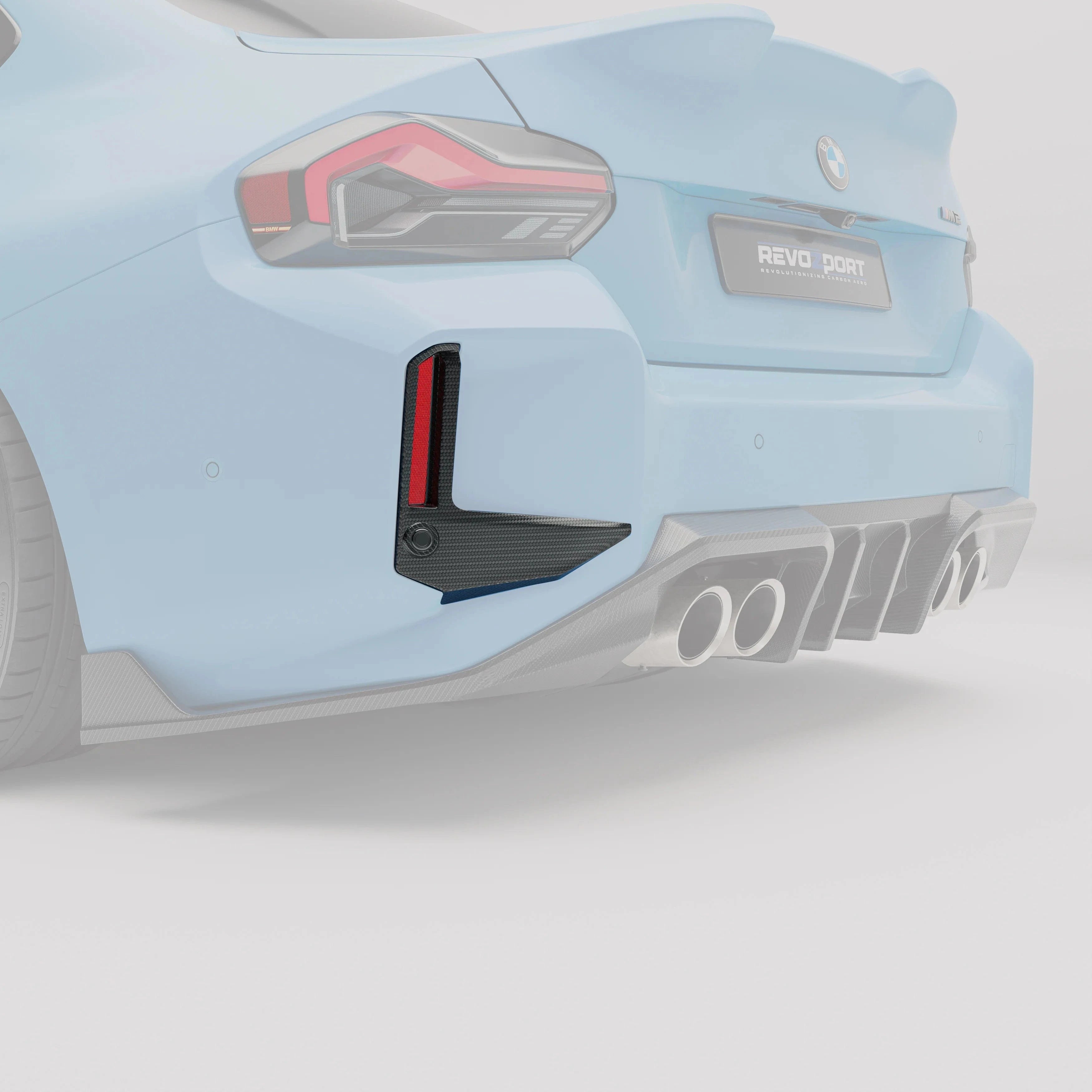 Revozport Carbon Fiber Rear Canards for BMW G87 M2