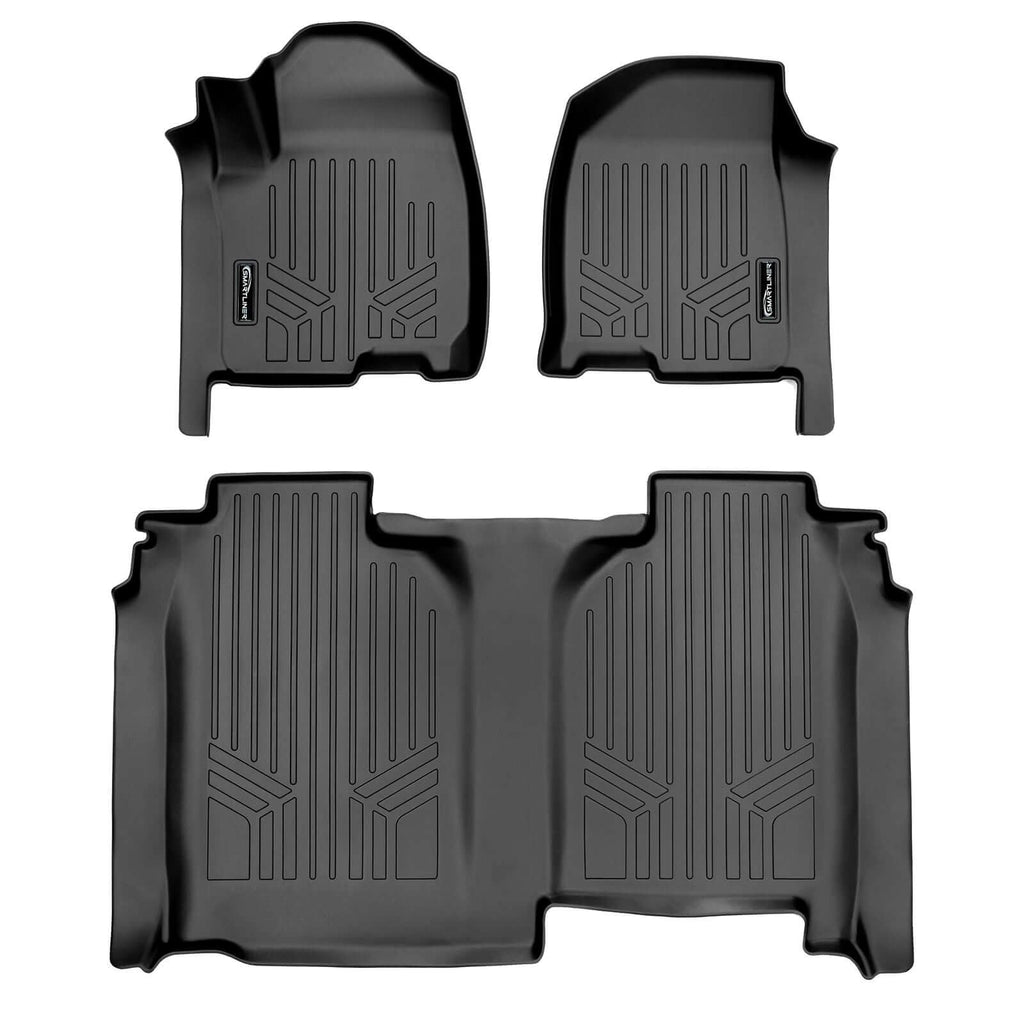 SMARTLINER Floor Liners for 2020-2026 Chevy Silverado 2500 HD | 3500 HD (Crew Cab|Vinyl|(1st Row Bucket)|(No OTH)|[No 2nd Row Storage]