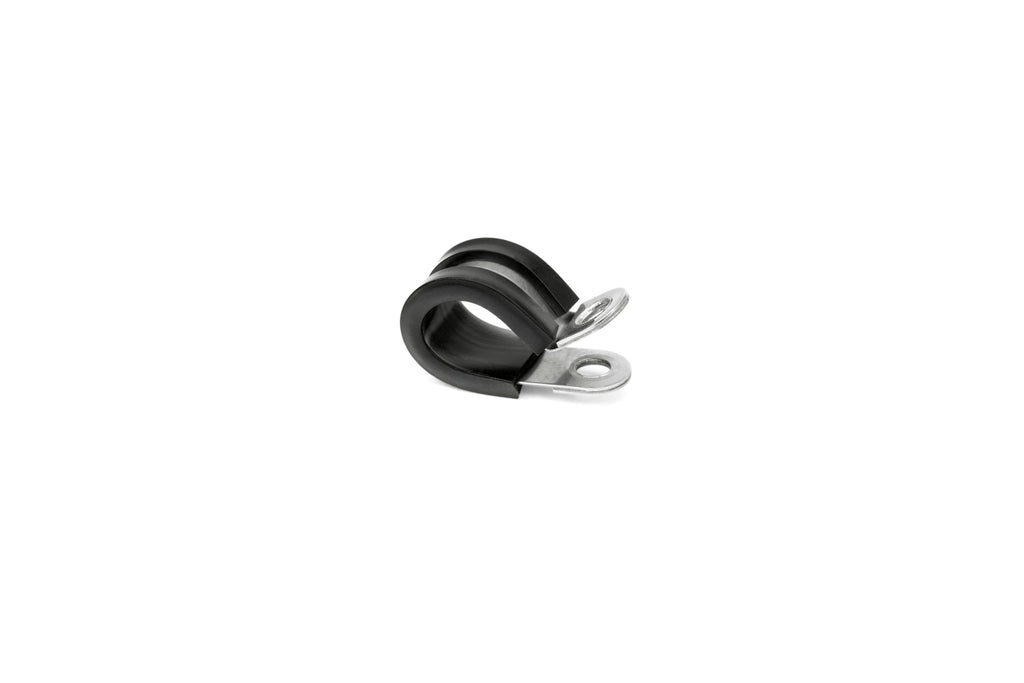 HPS Stainless Steel Cushion Loop Clamp for 3/16" (5mm) OD Tube, Wire and Hose, Black Rubber EPDM