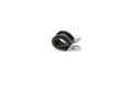 HPS Stainless Steel Cushion Loop Clamp for 3/16" (5mm) OD Tube, Wire and Hose, Black Rubber EPDM