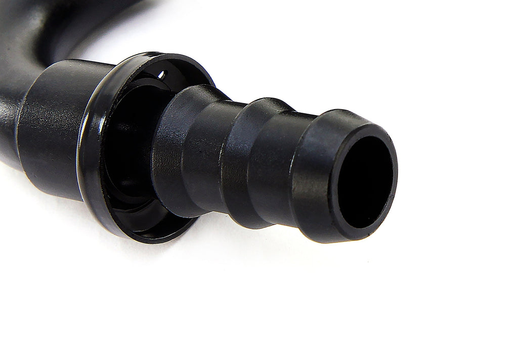HPS Performance Push-on Hose End to AN Female, Aluminum, Black