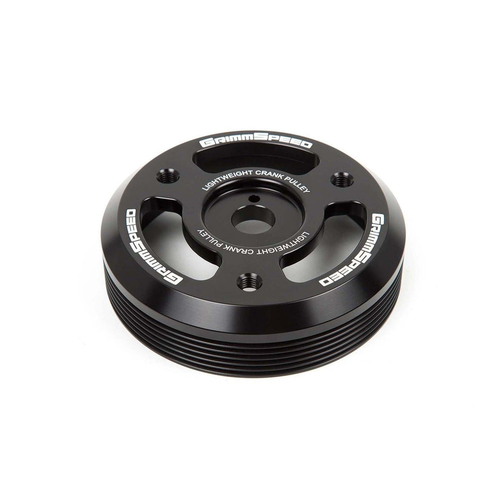 GrimmSpeed Lightweight Crank Pulley Black - Subaru Models (inc. BRZ 2013+ / WRX 2015 - 2018)
