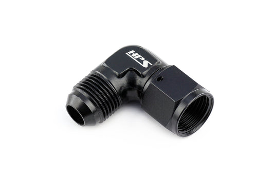 HPS Performance AN Male to Female Swivel Adapter, Aluminum, Black
