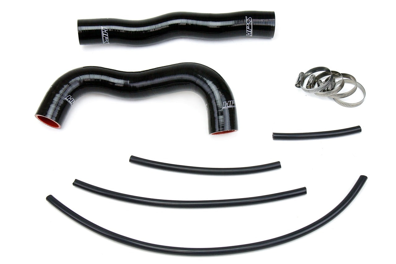 HPS Reinforced Black Silicone Radiator Hose Kit Coolant Hyundai 13-14 Genesis Coupe 2.0T Turbo 4Cyl