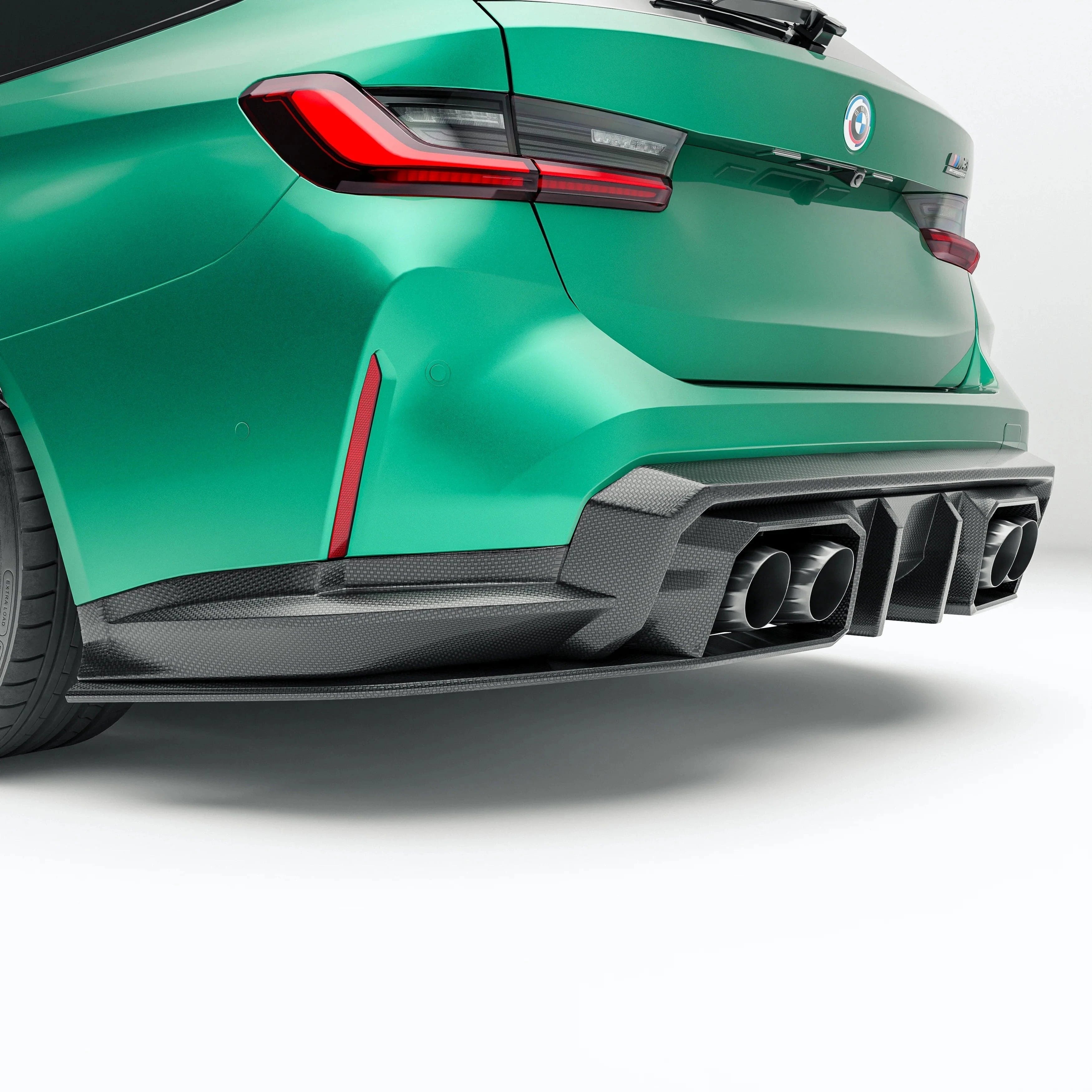 Revozport 6 Pieces Carbon Fiber Rear Diffuser for BMW G80 G81 M3 2021-2024