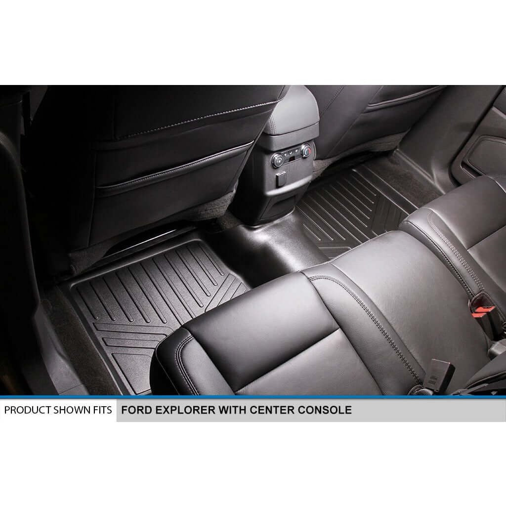 SMARTLINER Custom Fit Floor Liners For 2011-2014 Ford Explorer (with 2nd Row Center Console)
