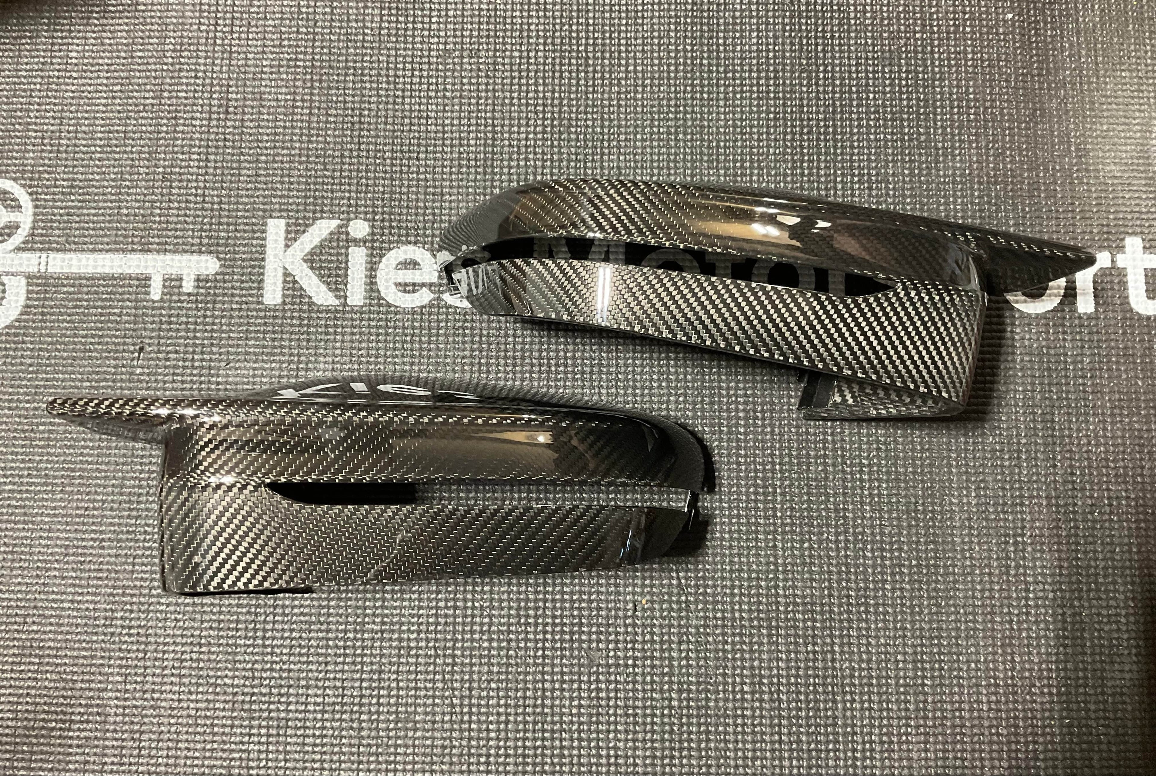 OPEN BOX - Kies G80 Dry Carbon Fiber (Gloss) Mirror Caps (Broken Plastic - Pictured)