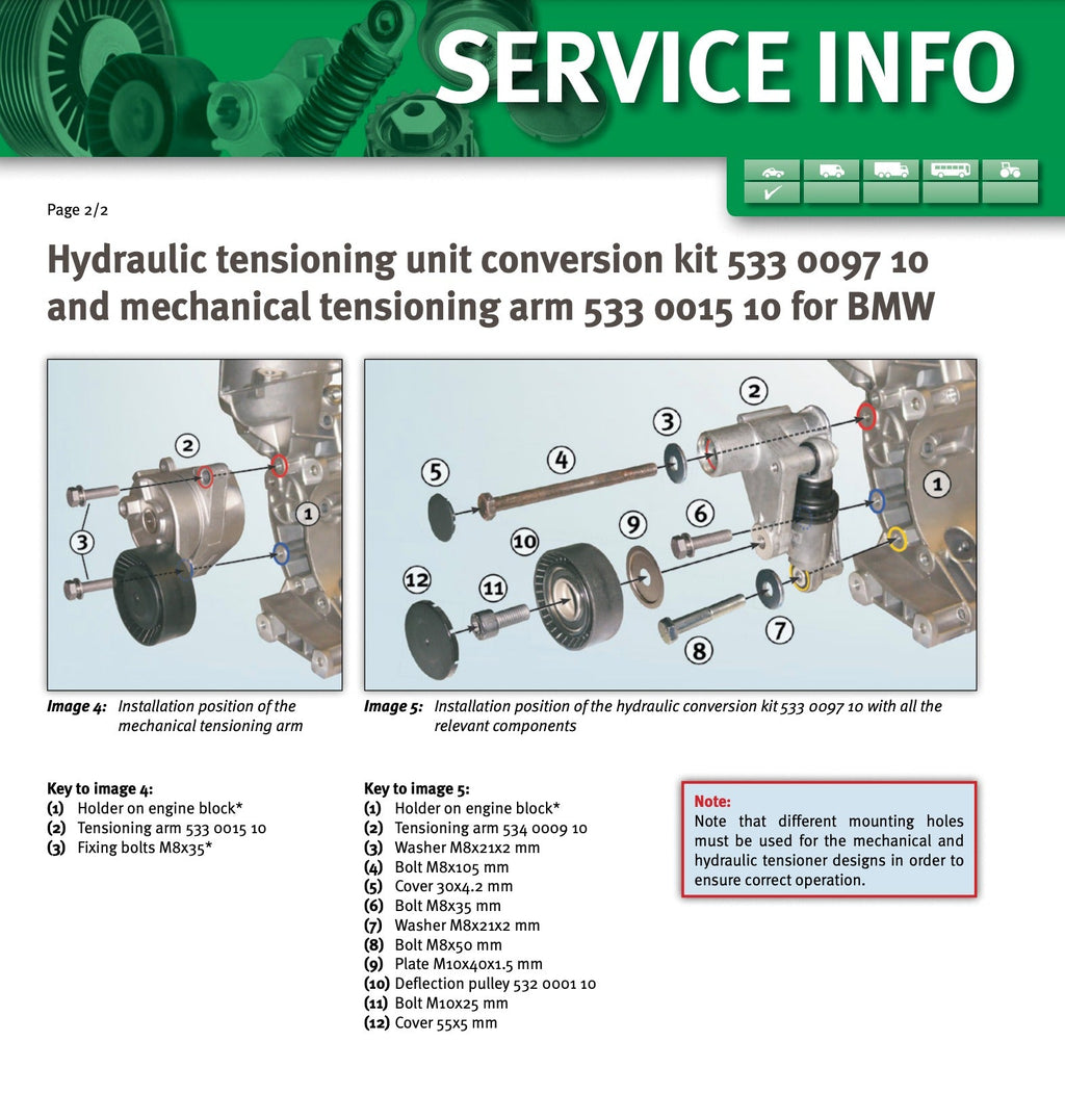 BMW E46 3-Series Hydraulic Tensioner Update Kit By Uro 11287838797