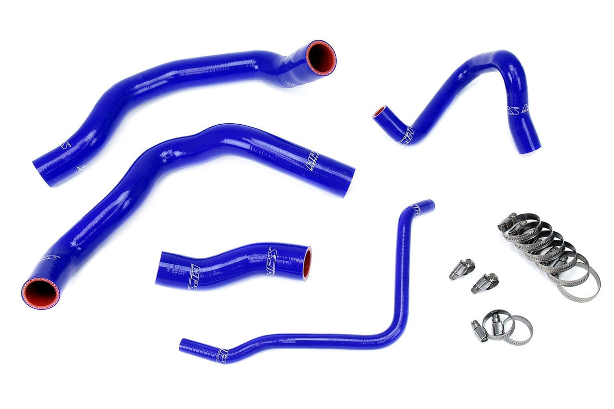 HPS Silicone Radiator Hose Kit Coolant 02-08 Mini Cooper S 1.6L Supercharged, Blue, 57-1211-BLUE