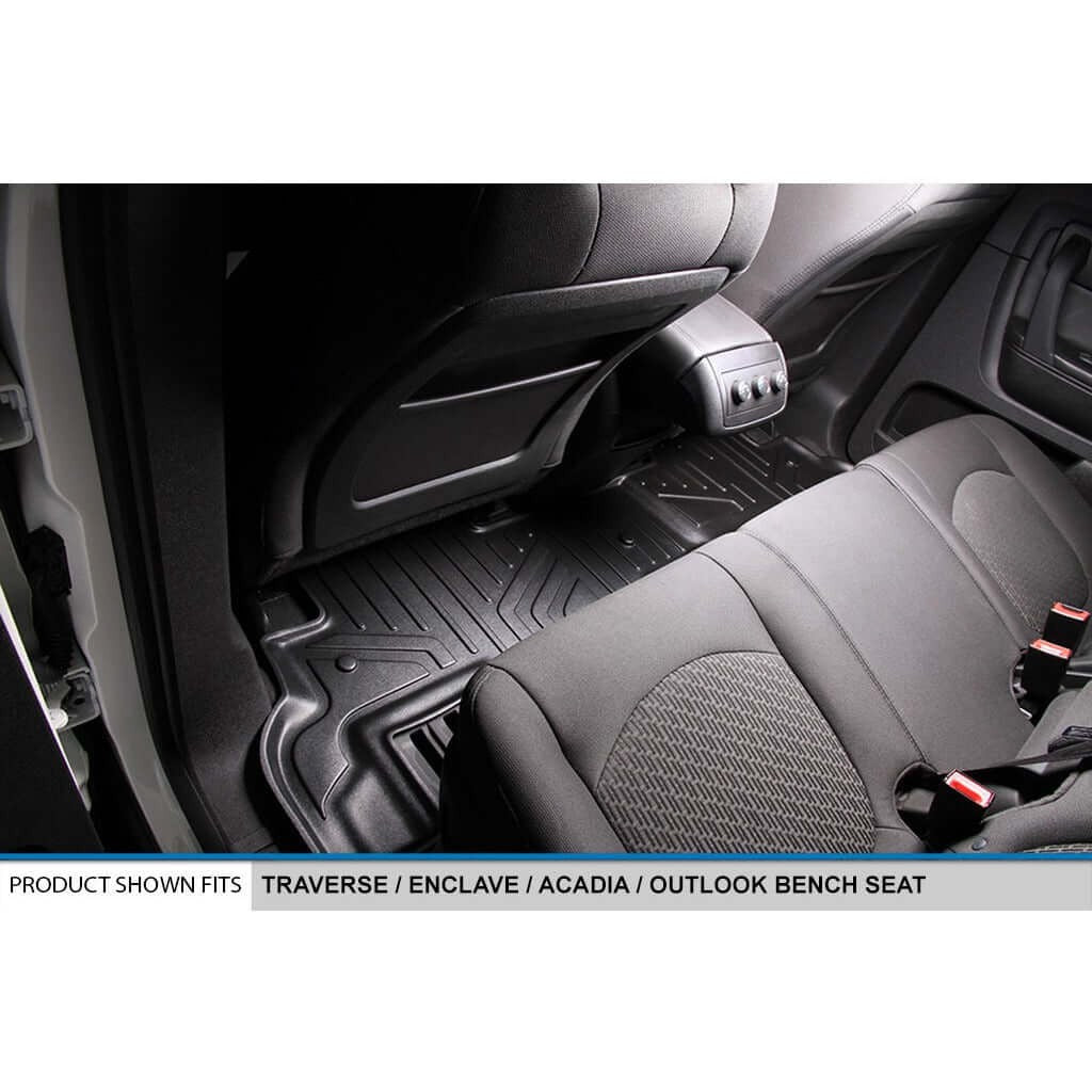SMARTLINER Floor Liners for Traverse/Enclave/Acadia/Outlook ((2nd Row Bench))