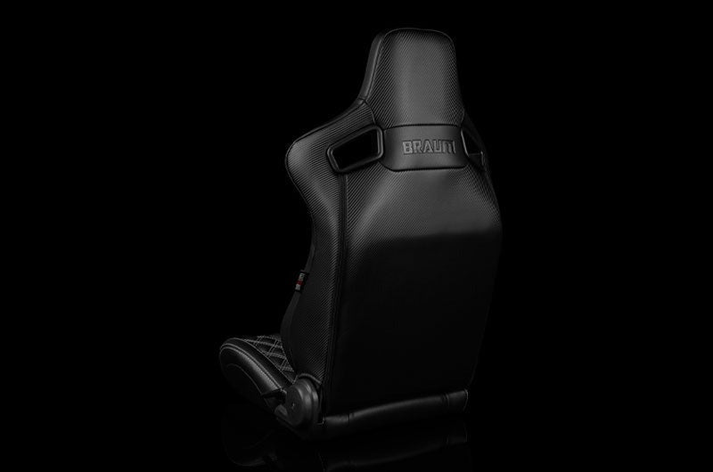 Braum Elite-X Series Sport Seats - Black Diamond (Double Grey Stitching / Black Piping) Pair - Universal