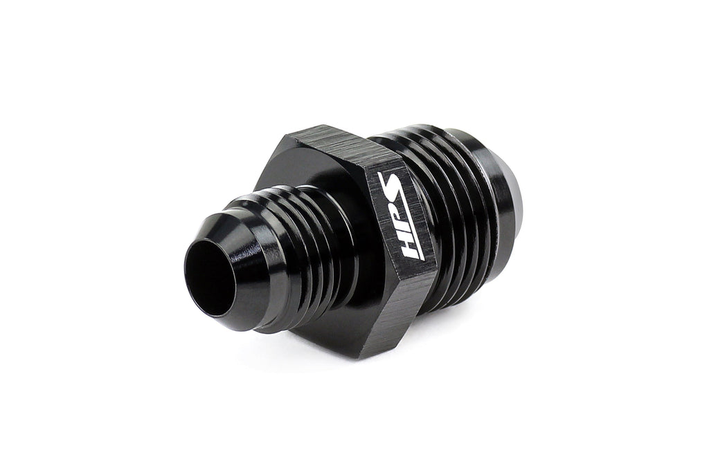 HPS Performance AN Male To Male Reducer Union Coupler Adapter, Aluminum, Black