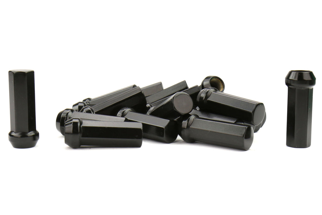 Project Kics Kyokugen Heptagon 50mm Closed Ended Black Lug Nuts 12x1.25 - Universal