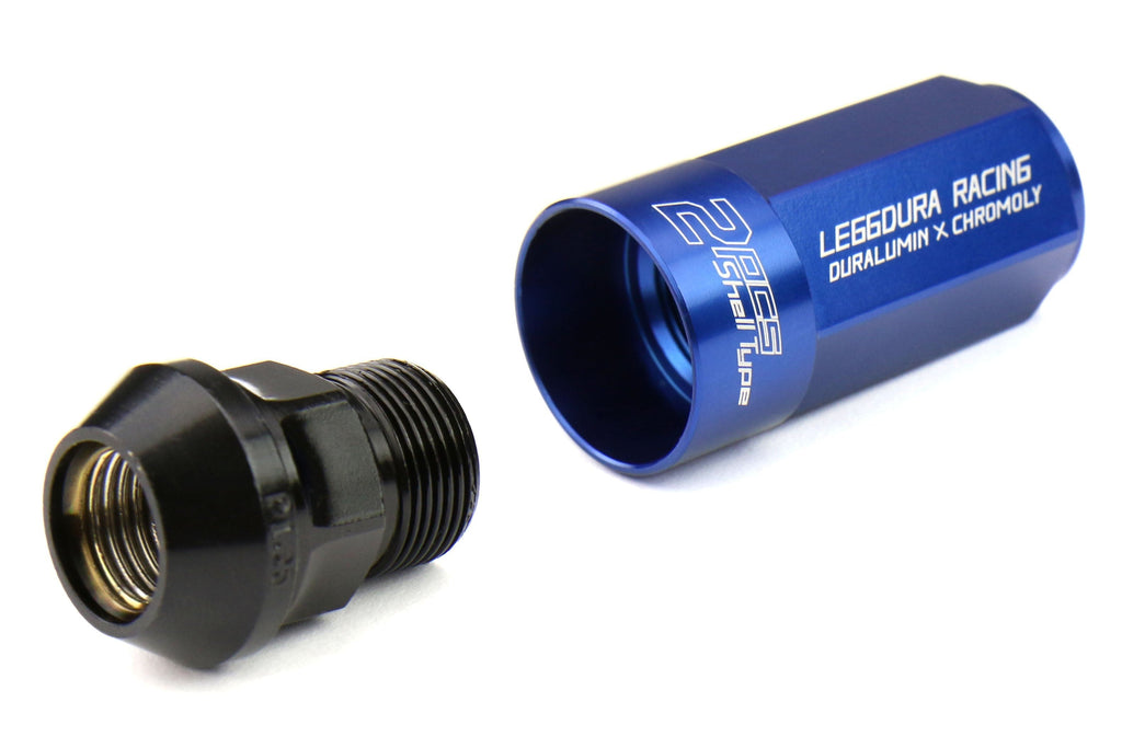 Project Kics Leggdura Racing Shell Type Lug Nut Set 53mm Closed-End Look 12X1.25 Blue - Universal