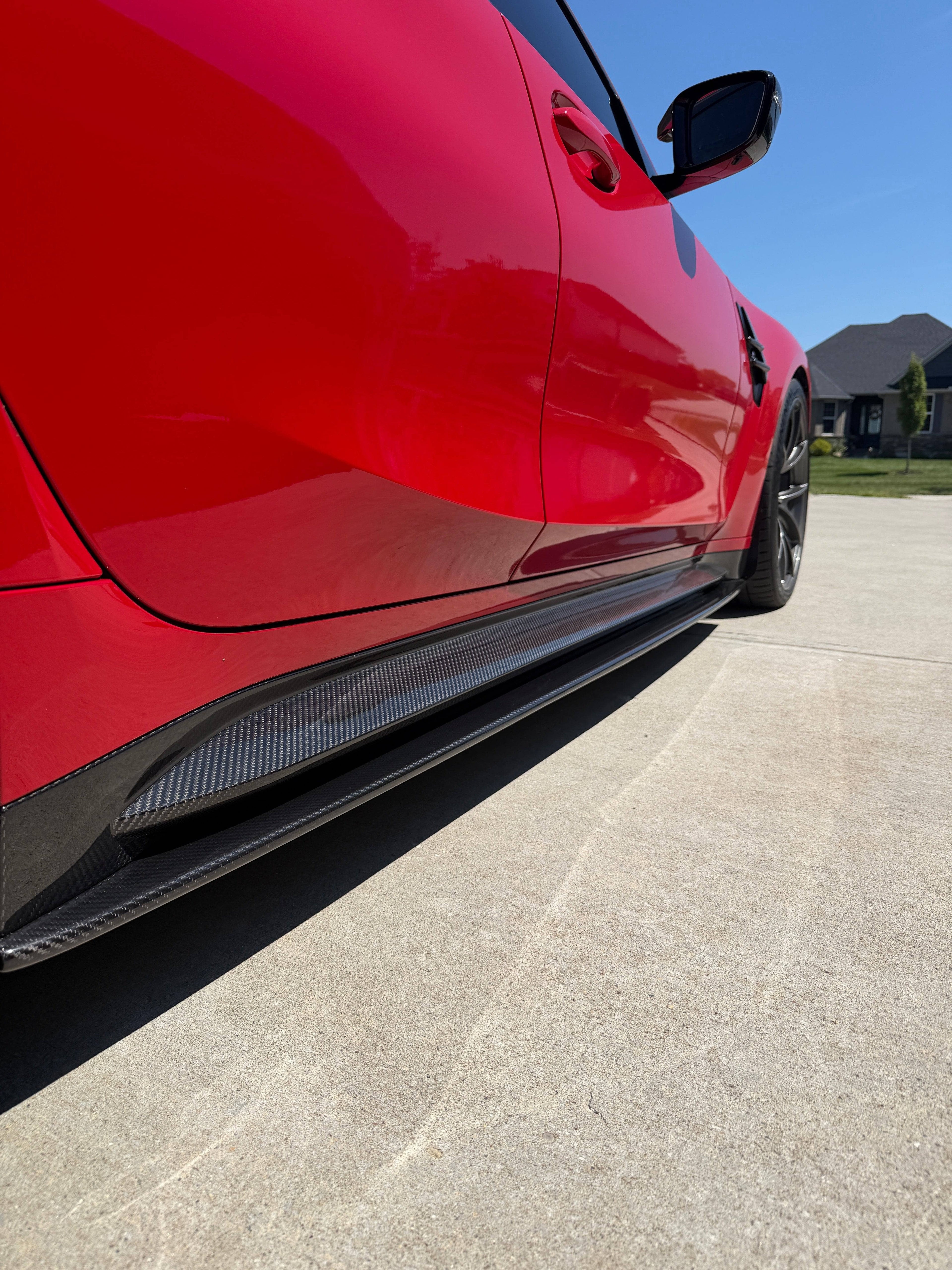 G8X Dry Carbon Fiber Side Skirt Extensions