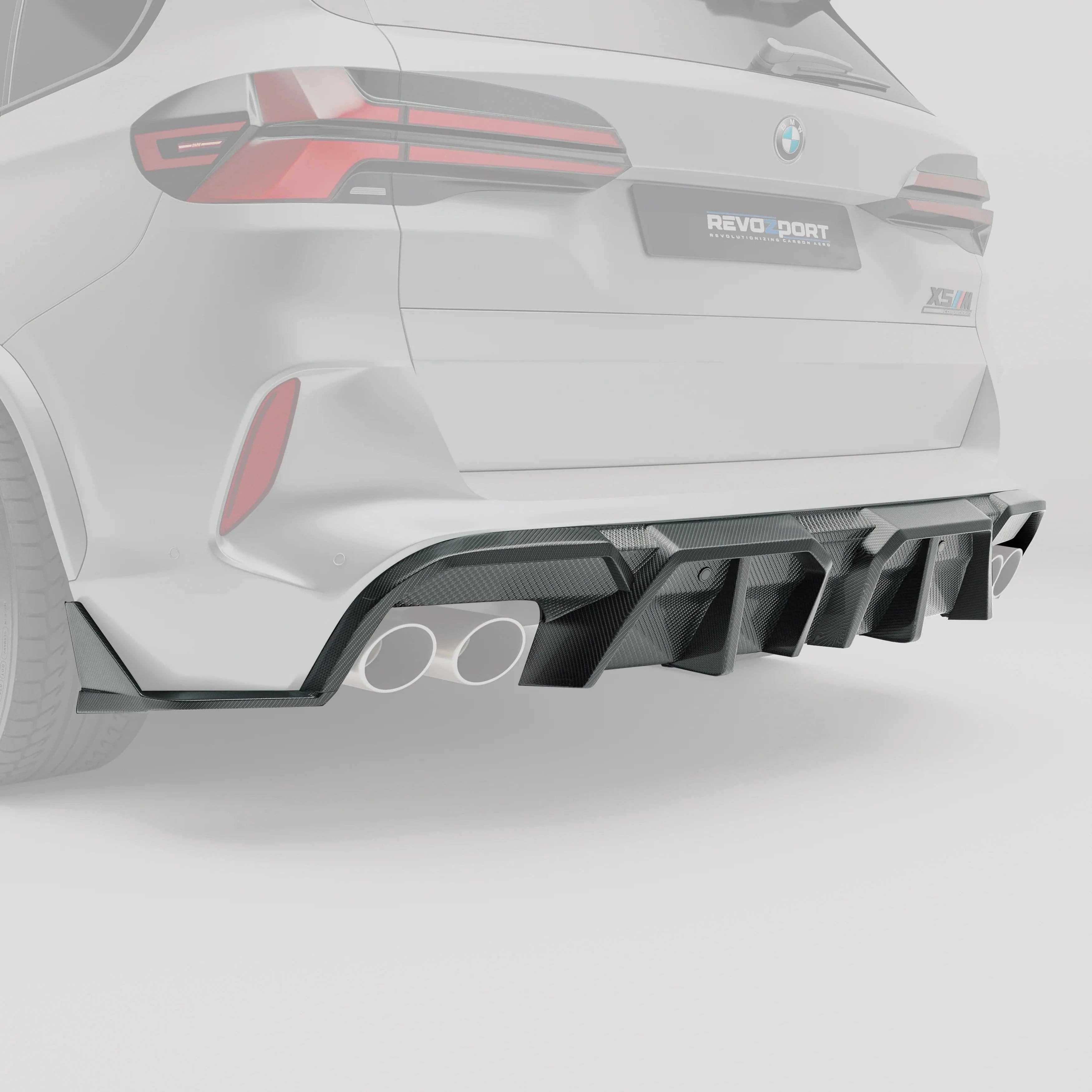 Revozport Carbon Fiber Rear Diffuser for BMW X5M F95 LCI (2023+)
