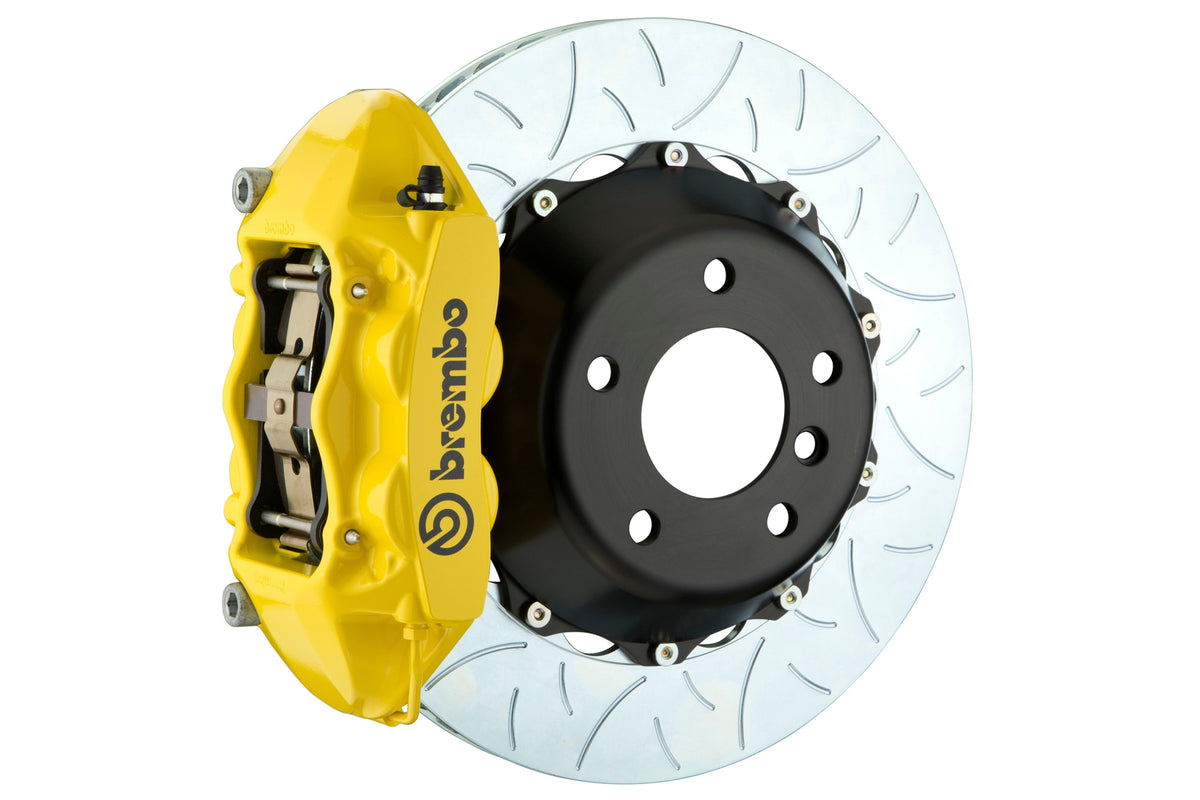 Brembo GT Systems 4 Piston Front Big Brake Kit Yellow Slotted Rotors - 2013-2021 Scion FR-S / Subaru BRZ / Toyota 86