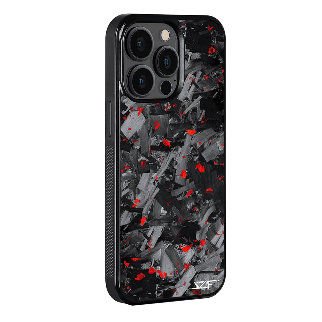 iPhone | Red Flake Forged Chunk Carbon Fiber Case | CLASSIC Series