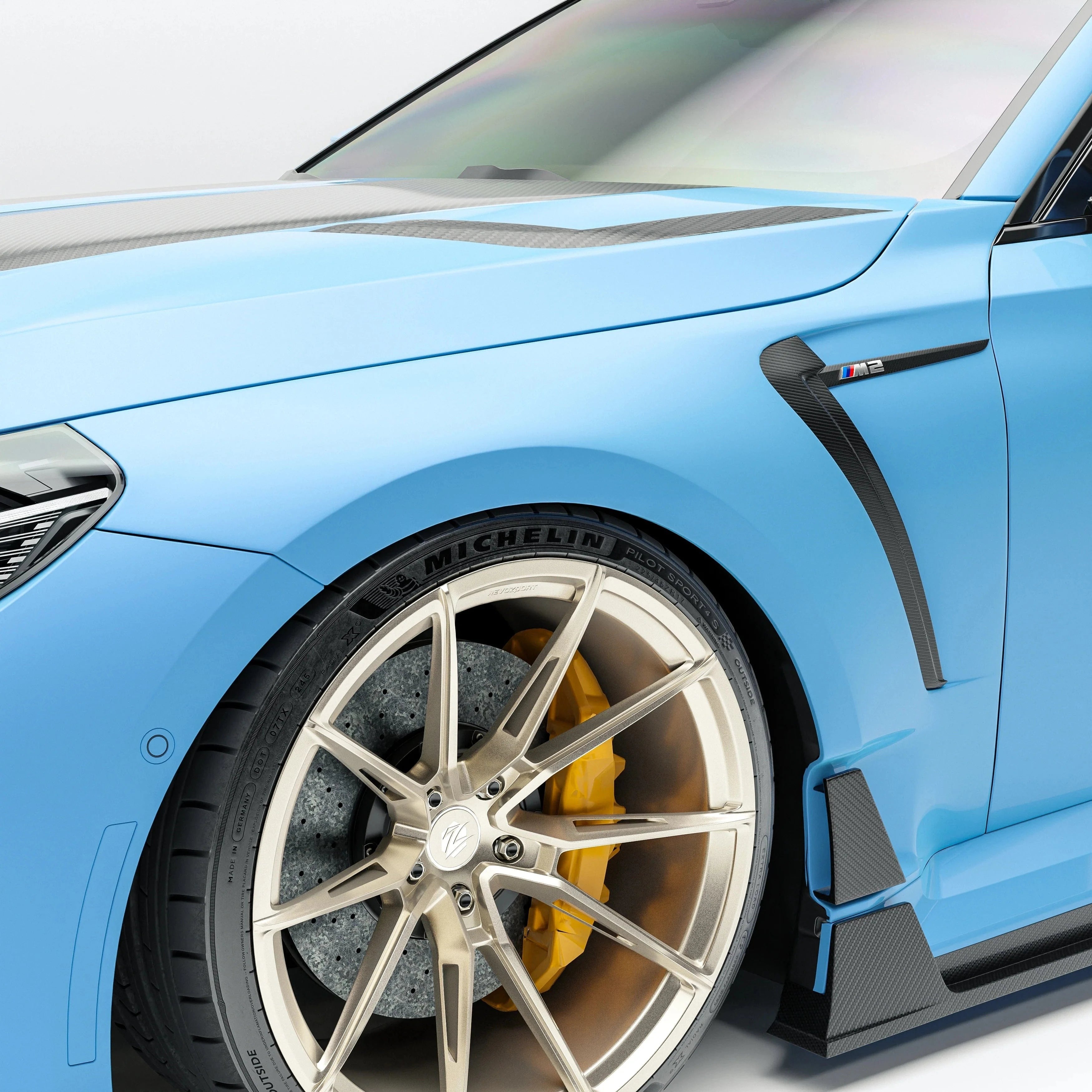 Revozport Carbon Fiber Side Fenders for BMW G87 M2