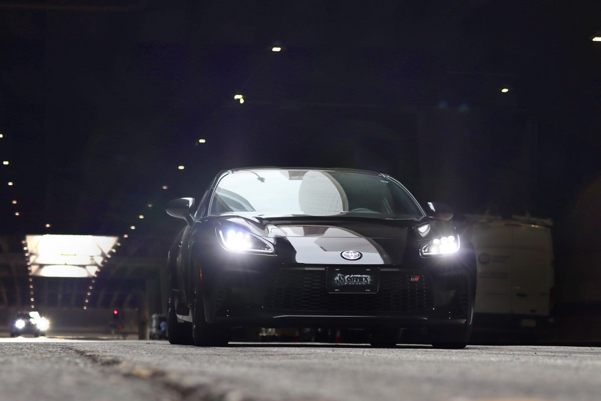 Alpharex Nova Series LED Projector Headlights - Black - Activation Light w/ Sequential Signal / Switchback DRL - 2022-2024 Toyota GR86 / Subaru BRZ