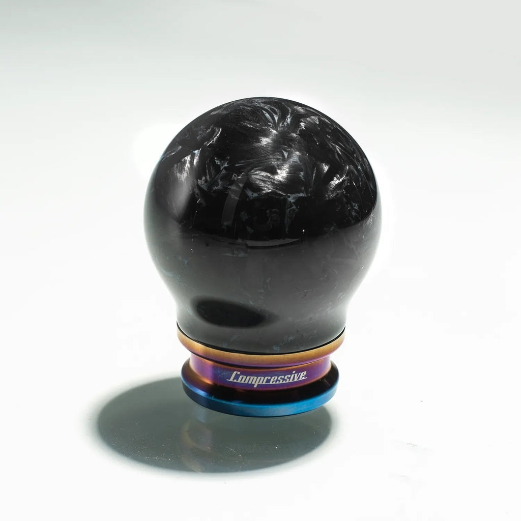 Compressive Tuning Limited Edition Height Adjustable Forged Weighted Carbon Shift Knob - M12x1.25mm - Titanium Finish - Subaru Models