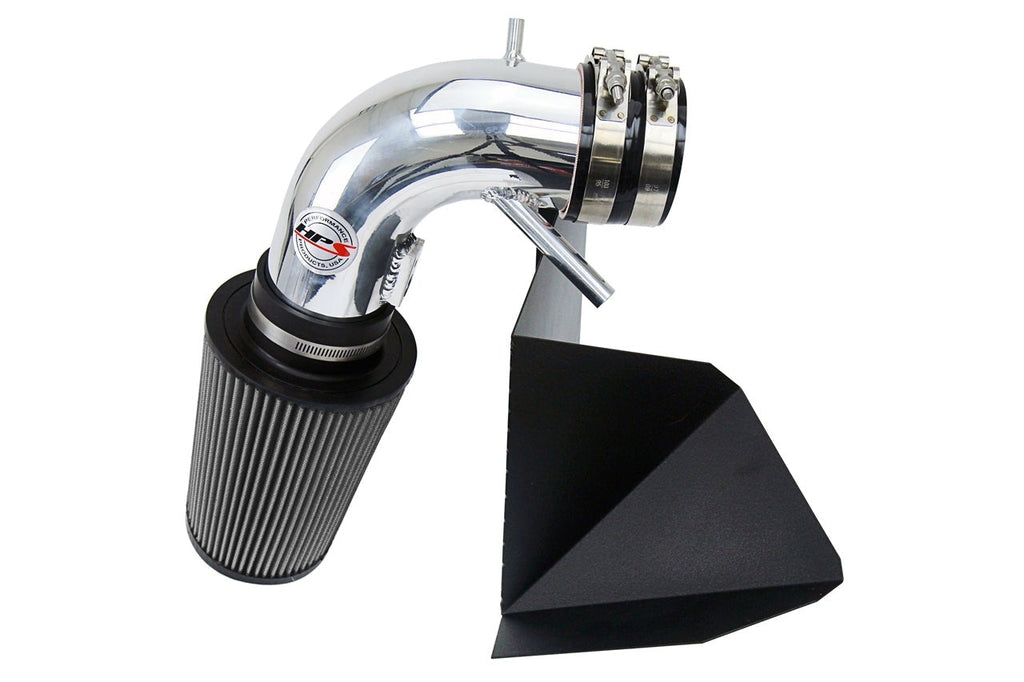 HPS Performance Shortram Air Intake Kit 2013-2015 Hyundai Genesis Coupe 3.8L V6, Includes Heat Shield, Polish