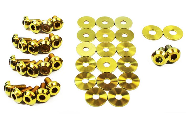 Fast Turn Fittings Stage 1 Titanium Hardware Engine Bay Kit (Gold) - 2013-2016 Scion FR-S / 2013-2020 Subaru BRZ / 2017-2020 Toyota 86