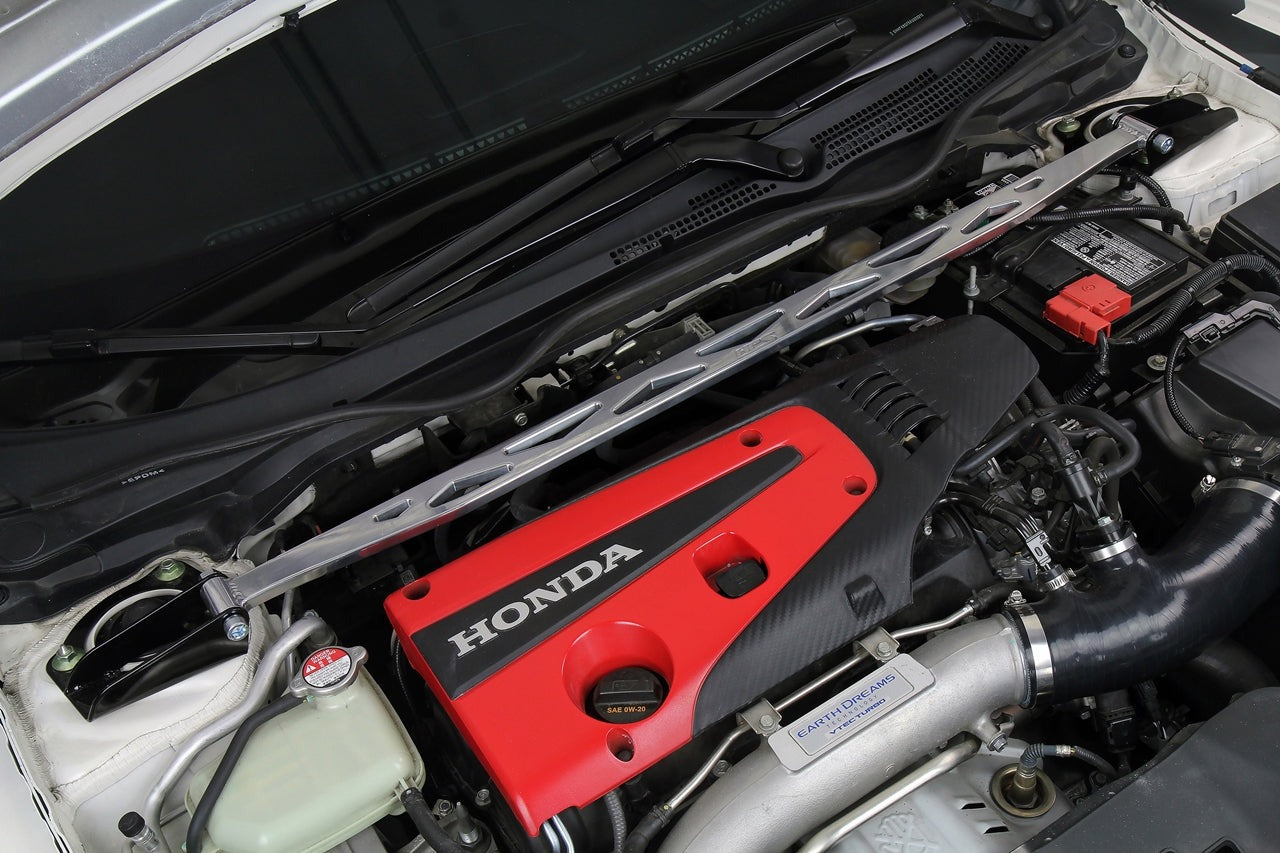 HPS Performance Front Strut Bar 2023-2025 Acura Integra, Polished, 42-113P