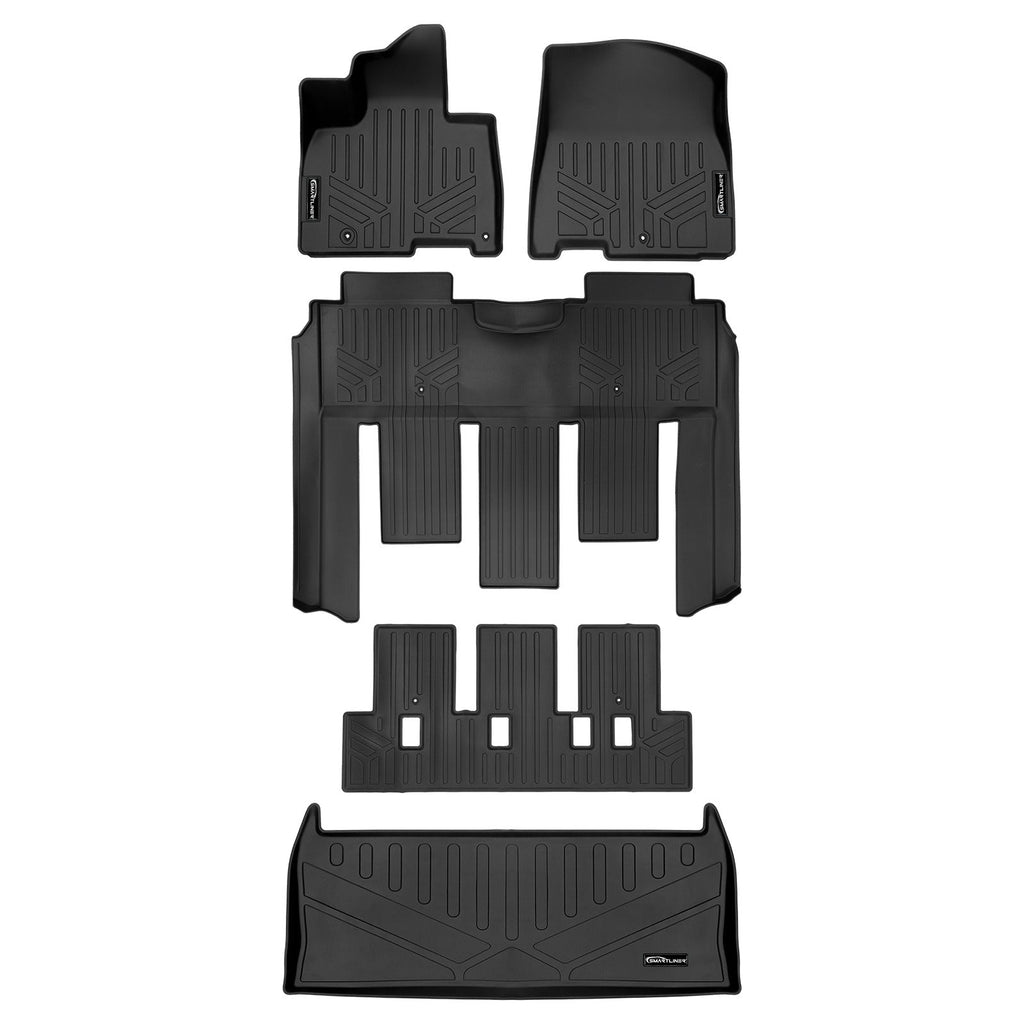 SMARTLINER Floor Liners for 2022-2026 Kia Carnival (7 Passenger Models With 2nd Row VIP Seats)